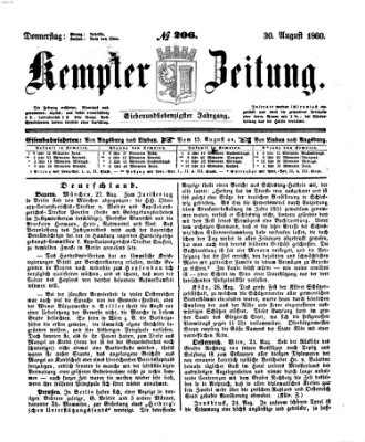 Kemptner Zeitung Donnerstag 30. August 1860