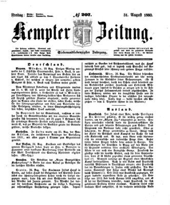 Kemptner Zeitung Freitag 31. August 1860