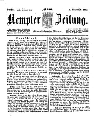 Kemptner Zeitung Dienstag 4. September 1860