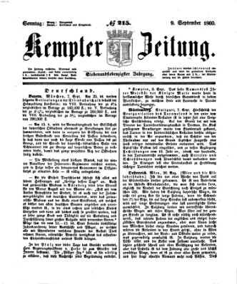 Kemptner Zeitung Sonntag 9. September 1860