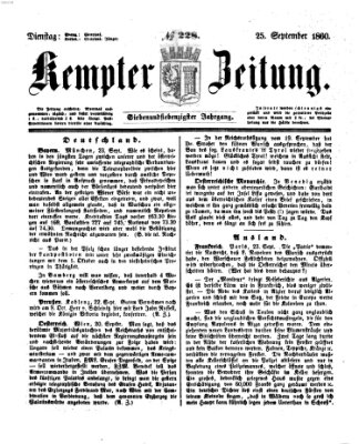 Kemptner Zeitung Dienstag 25. September 1860