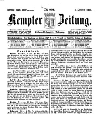 Kemptner Zeitung Freitag 5. Oktober 1860