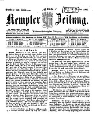 Kemptner Zeitung Dienstag 9. Oktober 1860