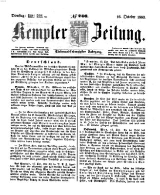 Kemptner Zeitung Dienstag 16. Oktober 1860