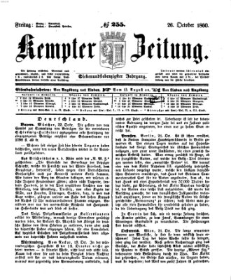 Kemptner Zeitung Freitag 26. Oktober 1860