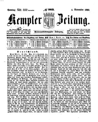 Kemptner Zeitung Sonntag 4. November 1860