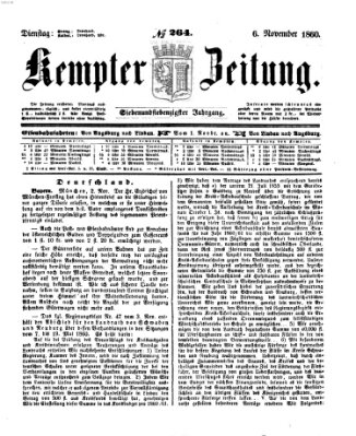 Kemptner Zeitung Dienstag 6. November 1860