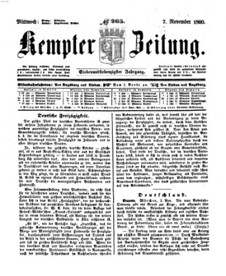 Kemptner Zeitung Mittwoch 7. November 1860