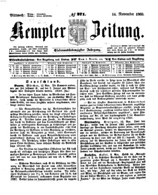 Kemptner Zeitung Mittwoch 14. November 1860