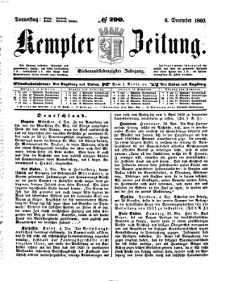 Kemptner Zeitung Donnerstag 6. Dezember 1860