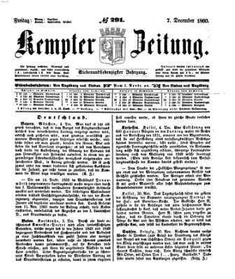 Kemptner Zeitung Freitag 7. Dezember 1860