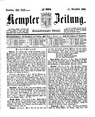 Kemptner Zeitung Dienstag 11. Dezember 1860