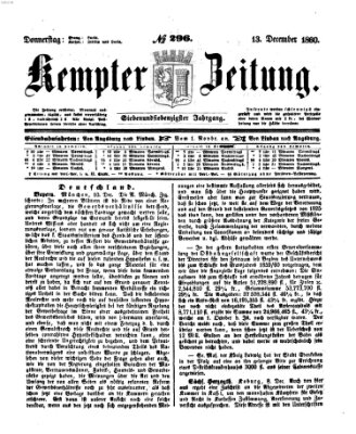 Kemptner Zeitung Donnerstag 13. Dezember 1860