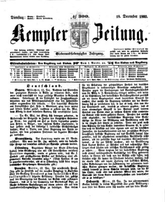 Kemptner Zeitung Dienstag 18. Dezember 1860