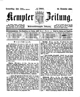 Kemptner Zeitung Donnerstag 20. Dezember 1860