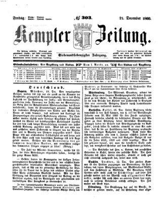 Kemptner Zeitung Freitag 21. Dezember 1860