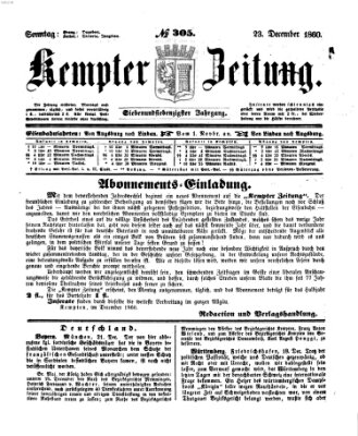 Kemptner Zeitung Sonntag 23. Dezember 1860