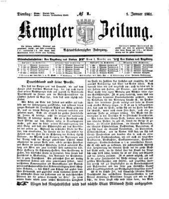 Kemptner Zeitung Dienstag 1. Januar 1861