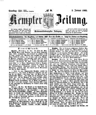 Kemptner Zeitung Mittwoch 2. Januar 1861