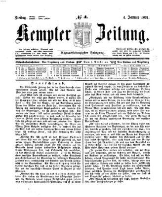 Kemptner Zeitung Freitag 4. Januar 1861