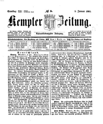 Kemptner Zeitung Samstag 5. Januar 1861