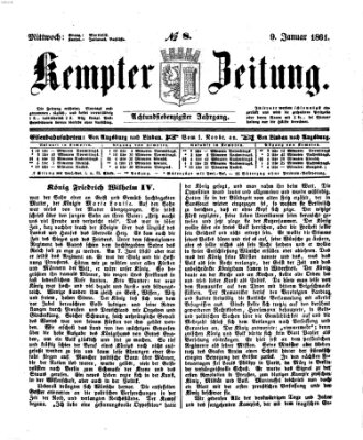 Kemptner Zeitung Mittwoch 9. Januar 1861