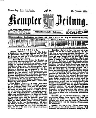 Kemptner Zeitung Donnerstag 10. Januar 1861