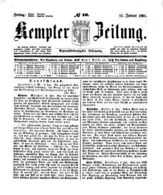 Kemptner Zeitung Freitag 11. Januar 1861