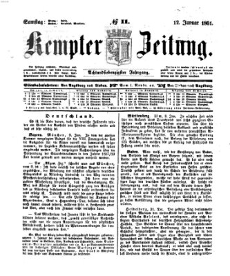 Kemptner Zeitung Samstag 12. Januar 1861