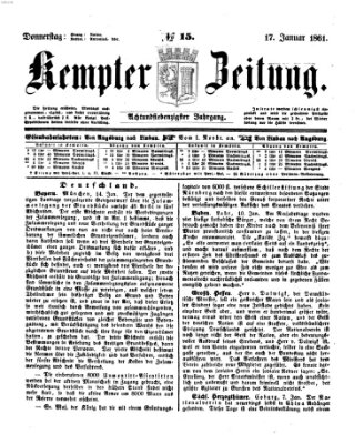 Kemptner Zeitung Donnerstag 17. Januar 1861