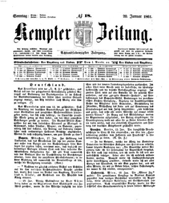 Kemptner Zeitung Sonntag 20. Januar 1861