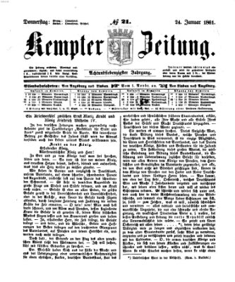 Kemptner Zeitung Donnerstag 24. Januar 1861