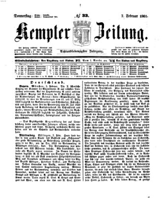 Kemptner Zeitung Donnerstag 7. Februar 1861