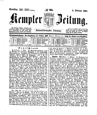 Kemptner Zeitung Samstag 9. Februar 1861