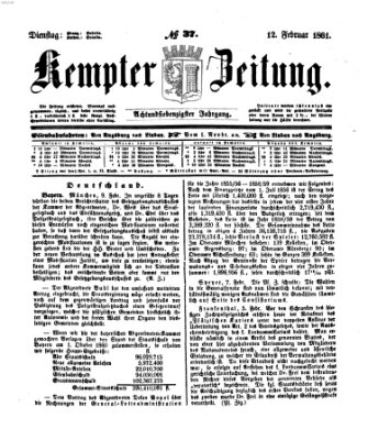 Kemptner Zeitung Dienstag 12. Februar 1861