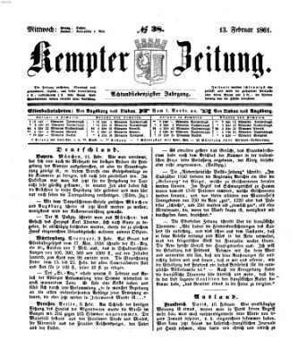 Kemptner Zeitung Mittwoch 13. Februar 1861