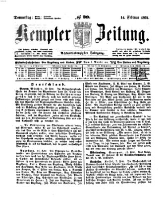 Kemptner Zeitung Donnerstag 14. Februar 1861