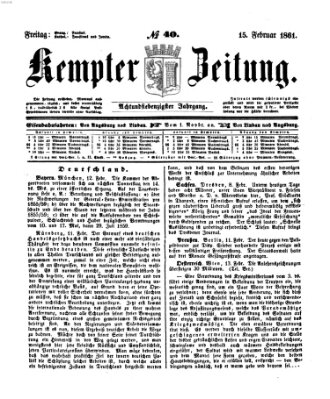 Kemptner Zeitung Freitag 15. Februar 1861