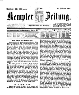 Kemptner Zeitung Samstag 16. Februar 1861