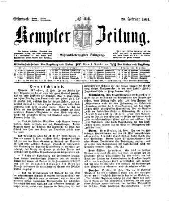 Kemptner Zeitung Mittwoch 20. Februar 1861