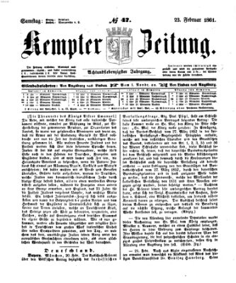 Kemptner Zeitung Samstag 23. Februar 1861