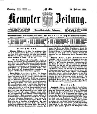 Kemptner Zeitung Sonntag 24. Februar 1861