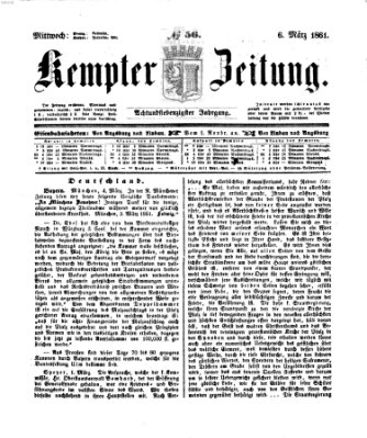 Kemptner Zeitung Mittwoch 6. März 1861