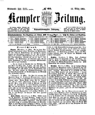 Kemptner Zeitung Mittwoch 13. März 1861