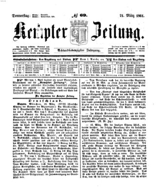Kemptner Zeitung Donnerstag 21. März 1861