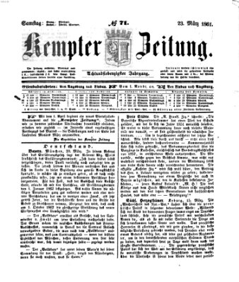 Kemptner Zeitung Samstag 23. März 1861