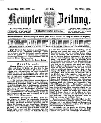 Kemptner Zeitung Donnerstag 28. März 1861