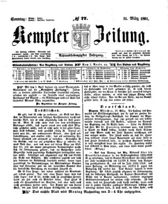 Kemptner Zeitung Sonntag 31. März 1861