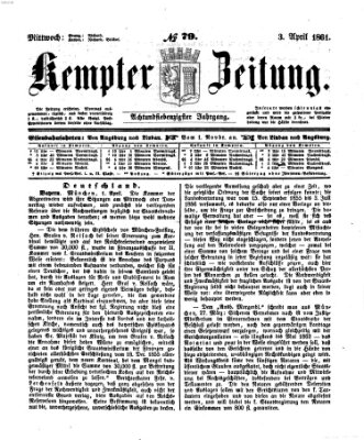 Kemptner Zeitung Mittwoch 3. April 1861