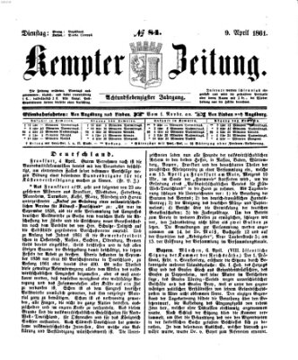 Kemptner Zeitung Montag 8. April 1861